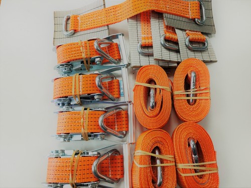 Orange car trailer - pads, tie