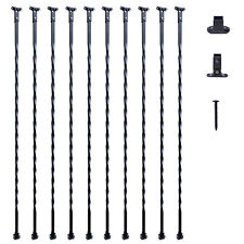 VEVOR Staircase Metal Balusters 44'' Steel Deck Spindles w/ Shoes Screw Twists
