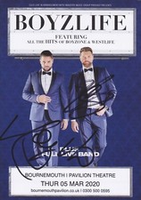BOYZLIFE KEITH DUFFY BRIAN MCFADDEN HAND SIGNED FLYER BOYZONE WESTLIFE