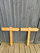 Rustic Wooden Arrow Wedding Signs