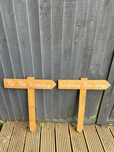 Rustic wooden arrow wedding - wooden,