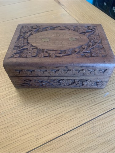Small wooden box with - box, hinged