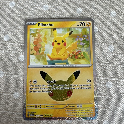Pikachu 025 128 holo - pikachu, pokémon