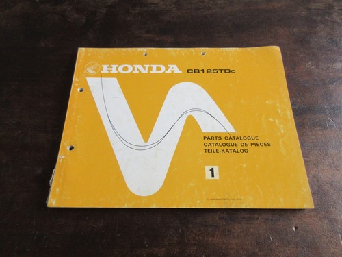 Honda cb125td 1982 parts list - honda,