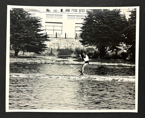 1960s water skiing man wooden - 1960s,