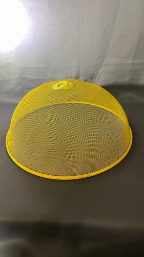 Yellow mesh food cover - cover, dome