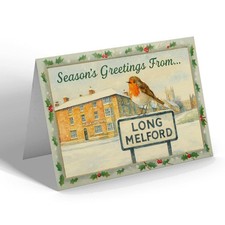 CHRISTMAS CARD - Long Melford - Black Lion Hotel - Vintage Design