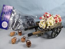 Dolls House - 1:12 - Market Cart, Bike, baskets and flowers - Job Lot