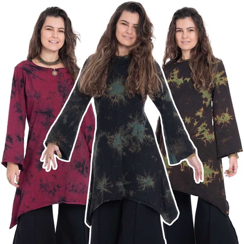 Oversize tie dye tunic - dye, dress