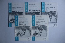 Five Barrow Rugby League Football Club programmes 1967-1968
