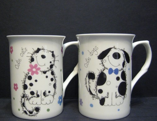 Set mugs cute pets - of,