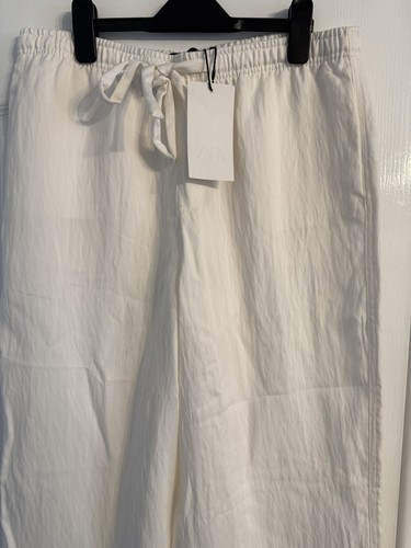 Women zara white trousers - white,