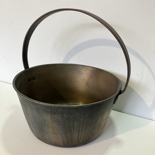Antique brass coal scuttle pan - brass,