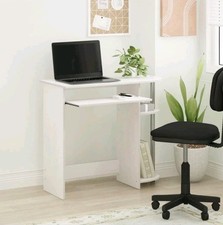 Furinno Computer Desk - White Oak / Stainless Steel - 80x73x40cm (£54rrp!!)