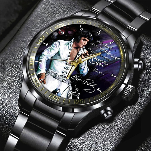 Elvis presley black stainless - elvis,