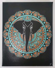 Mandala Dot Elephant Painting
