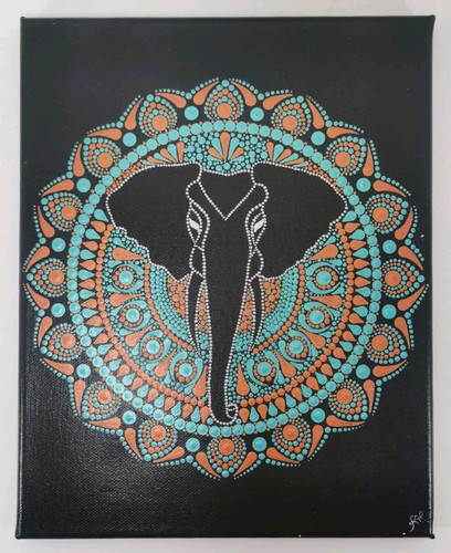 Mandala dot elephant - mandala,