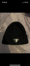 Prada Wool and cashmere Black beanie Hat  One Size