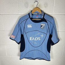 Cardiff Blues Rugby Shirt Mens Medium Blue Canterbury 2008/09 Home Kit Union*