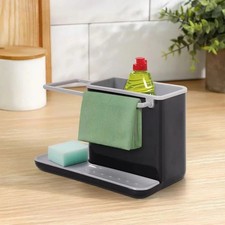 Kitchen Sink Caddy Organiser with Removable Drain Tray Sponge and Cloth Holder