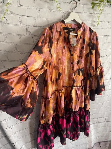 Frank usher satin tunic - satin, smock