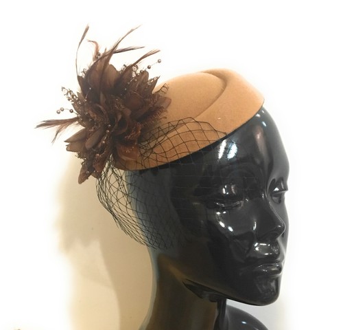 Fascinator hat pillbox flower - fascinator,