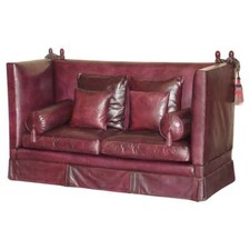 FULLY RESTORED ANTIQUE VICTORIAN OXBLOOD KNOLE SOFA FEATHER FILLED CUSHIONS
