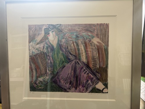 Pensive woman barbara wood - by,