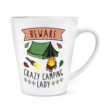 Beware Crazy Camping Lady 12oz