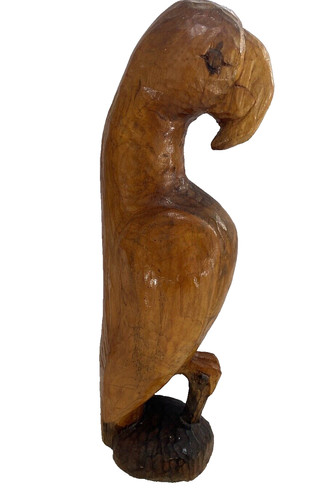 Large vintage carved wooden - vintage,