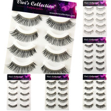 False Eyelashes Lashes 5 Pairs Set Short Medium Long Strip Fake Eye Natural V1
