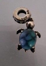 PANDORA Turtle Blue Glass