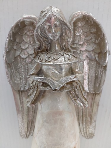 Angel reading silver - angel,