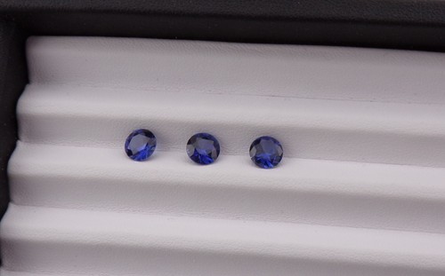 Lab grown sapphire round - sapphire,