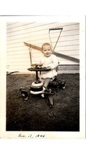 1944 Baby in Walker Photo WWII