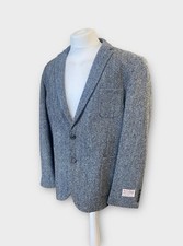Harris Tweed Primark Slim Fit Hand Woven 100% Pure New Wool Blazer Size XXL