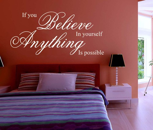 Believe yourself art words - believe,