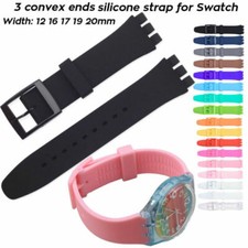 Sport Silicone Strap for Swatch Jelly Skin Classic Watch Band 16mm 17 19  mm