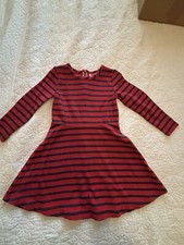 Johnnie B Mini Boden Girls Long Sleeved Striped Dress 5-6 Years