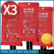 3 x FIRE BLANKETS LARGE QUICK