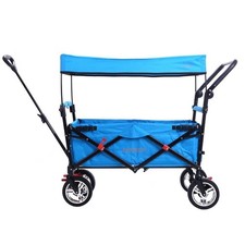 Blue Folding Kids Wagon Canopy