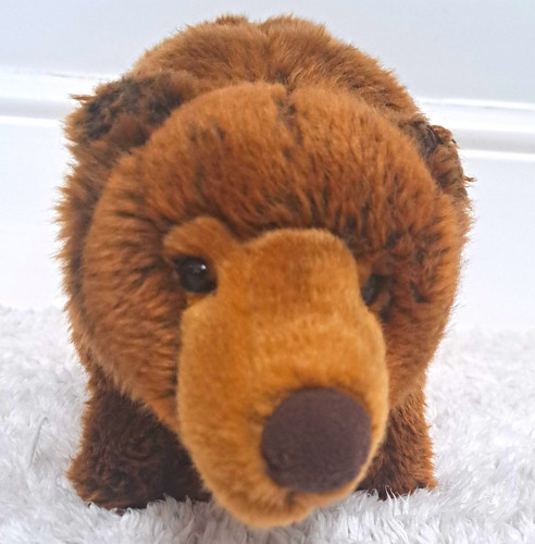 Brown beige bear plush soft - plush,