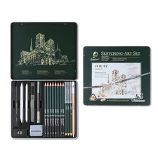 19 Pcs Professional Sketching Set, Charcoal Sketch Drawing Set, Full Art Set.