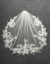 UK 1 Tier Sequins Bridal Veil