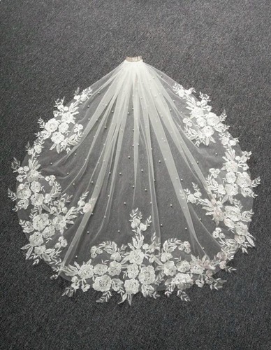 Tier sequins bridal veil - bridal,
