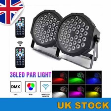 2PCS LED Stage Lights 36 RGB Party DJ Sound Strobe DMX Available W/ Remote