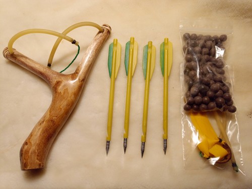 Wooden handmade slingshot - handmade,