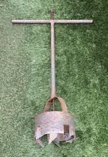 Vintage Fence Post Hole Borer Auger Hand / Manual Soil Digging Tool