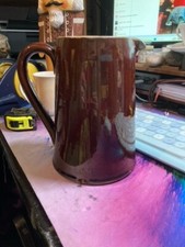 Vintage Denby Bourne Jug Brown Stoneware Rustic Large 2 Pint 18 cm tall