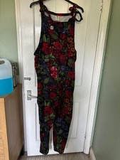 Lucy and Yak Original - Cotton Dungarees in Maria Print Brand New